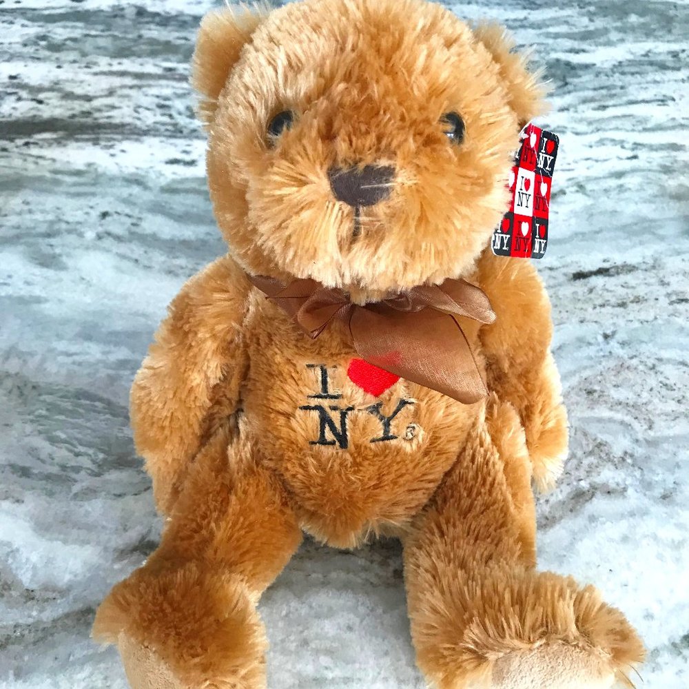 I LOVE NY NEW YORK teddy bear stuffed animal plush - 10 in.